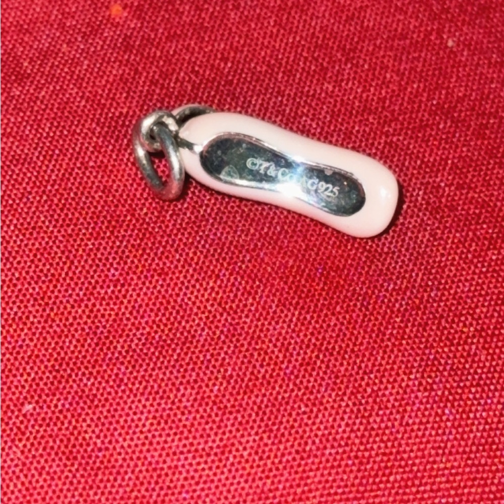 Ballet Slipper Charm Pendant in Pink Enamel tiffany & co - Picture 2 of 3